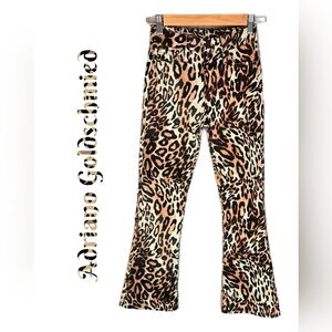Adriano Goldschmied Pants Womens Sz 23R The Quinne Crop Kick Flare Animal Print